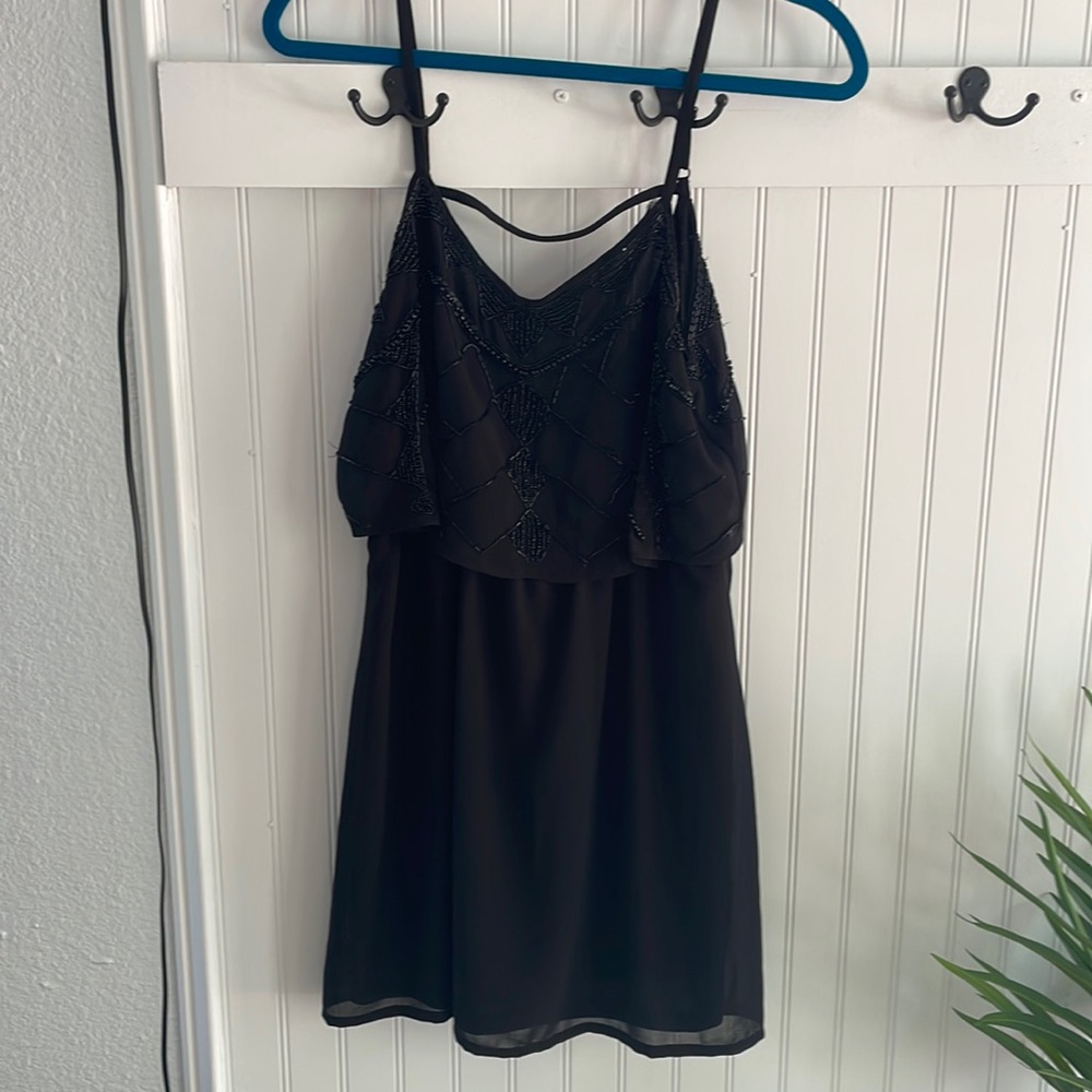 Forever 21 Black beaded mini dress